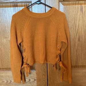 Cozy Orange Cropped Sweater